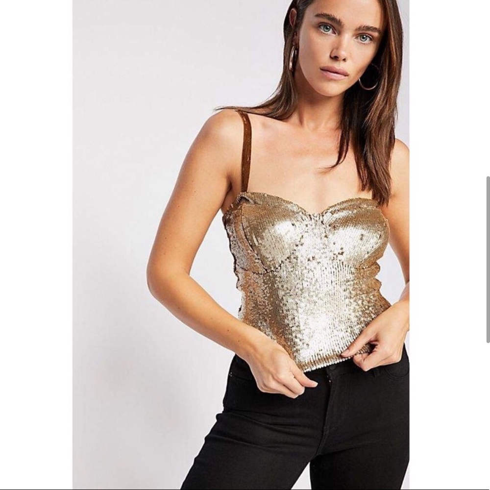 FP River of Stars Sequin Tank, M